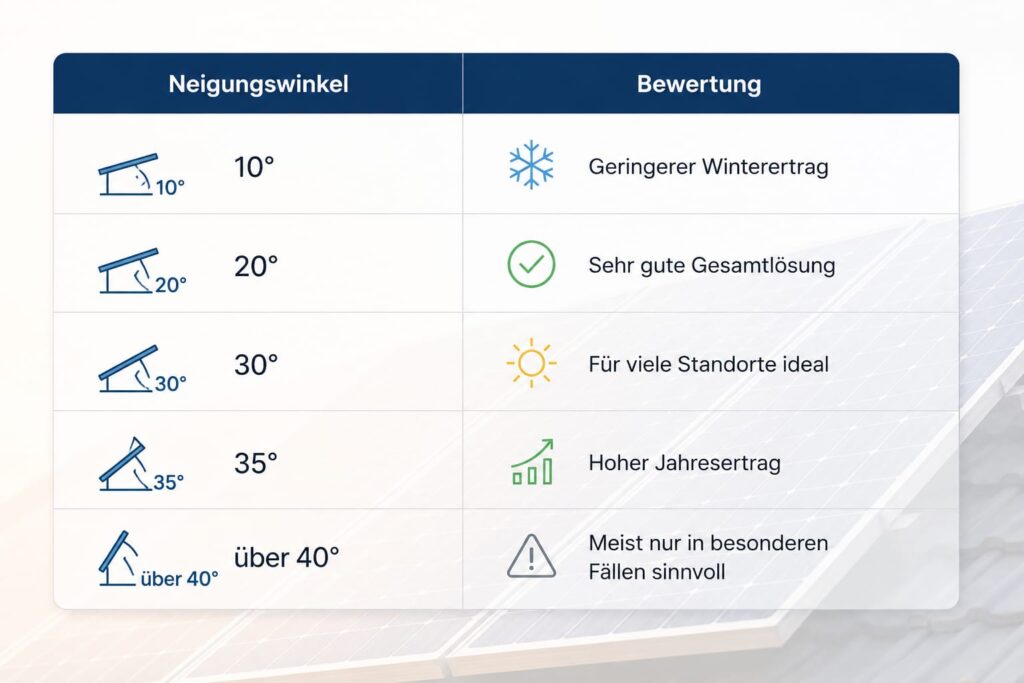 Balkonkraftwerk Flachdach Neigungswinkel im Vergleich für den optimalen Stromertrag