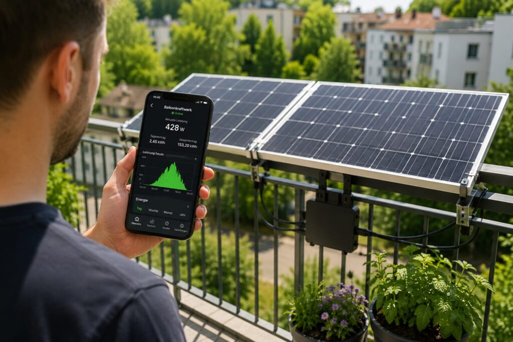 Balkonkraftwerk Funktion nach der Montage mit App überprüfen