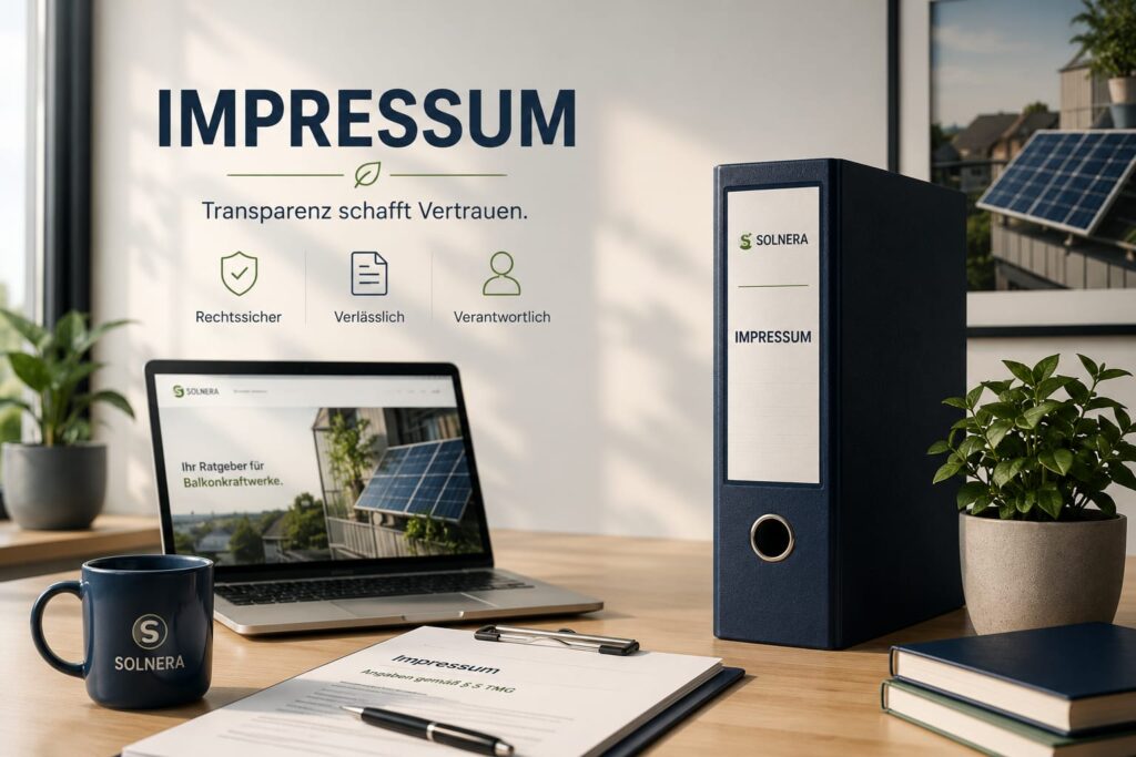 Impressum von Solnera – Rechtliche Informationen und Transparenz